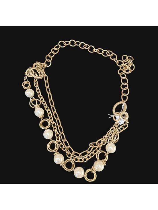 Premier Designs Jewelry - Vintage Premier Designs multi-strand necklace featuring gold-tone chains